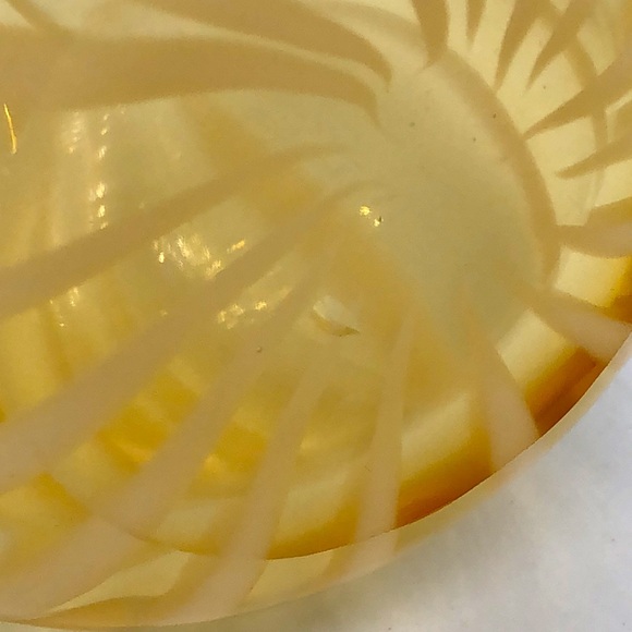 Yellow Glass Vase/Candle Holder/Decor Piece - Picture 5 of 5